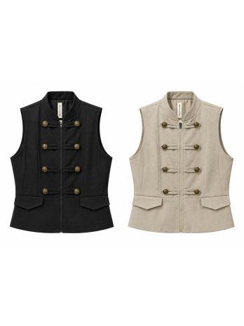 CHAQUETA BOTONES SIN MANGAS