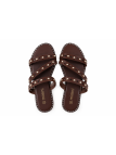 SANDALIAS MARRONES TACHUELAS