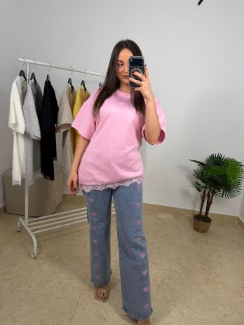 PANTALÓN CORAZÓN ROSA