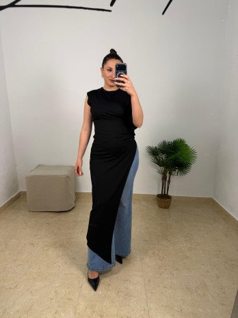 CHALECO LARGO ASIMÉTRICO