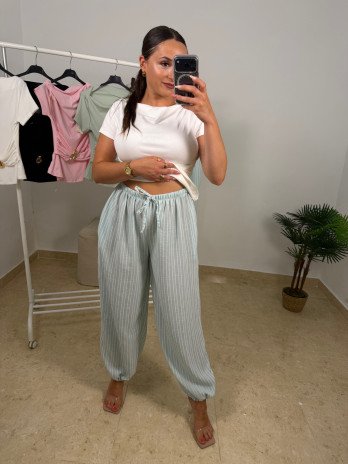 PANTALÓN BOMBACHO RAYAS