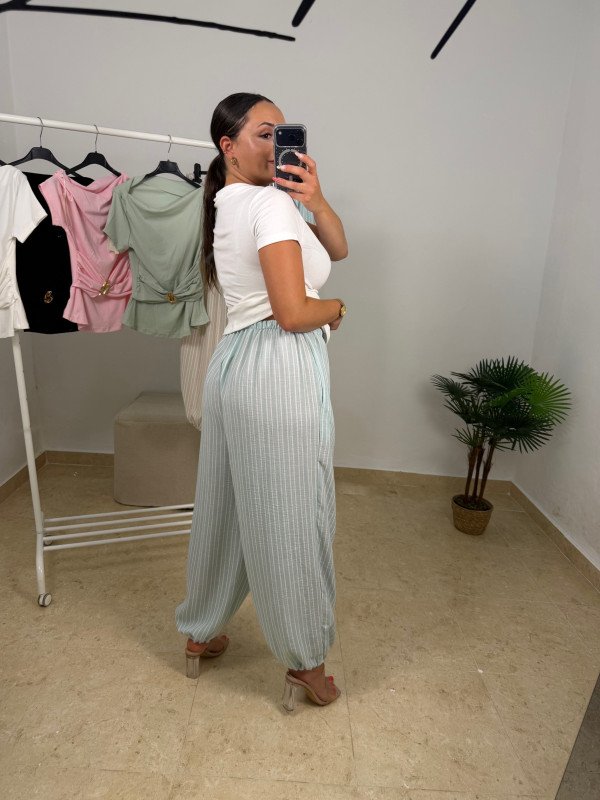 PANTALÓN BOMBACHO RAYAS