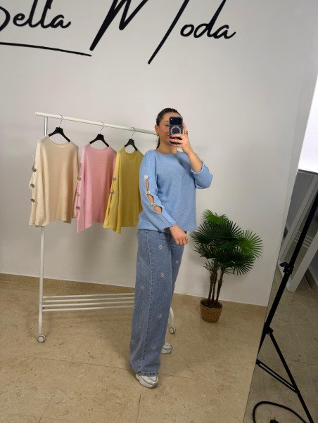 JERSEY BOTONES DORADOS